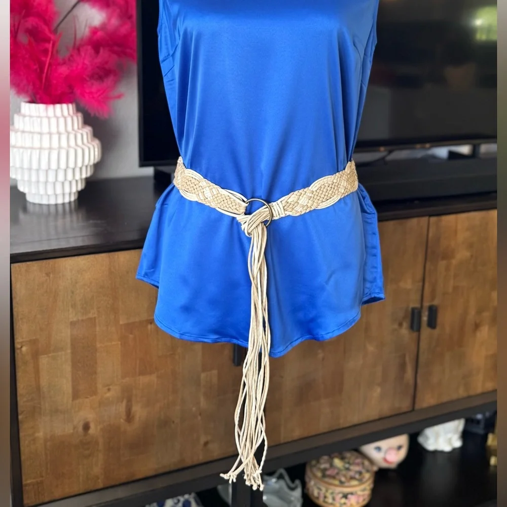 Vintage Braided Tan Belt